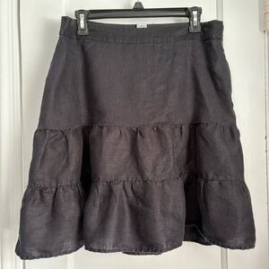 GAP A-Line Tiered Mini Linen Skirt & Cotton Lining Size: 12